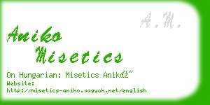 aniko misetics business card
